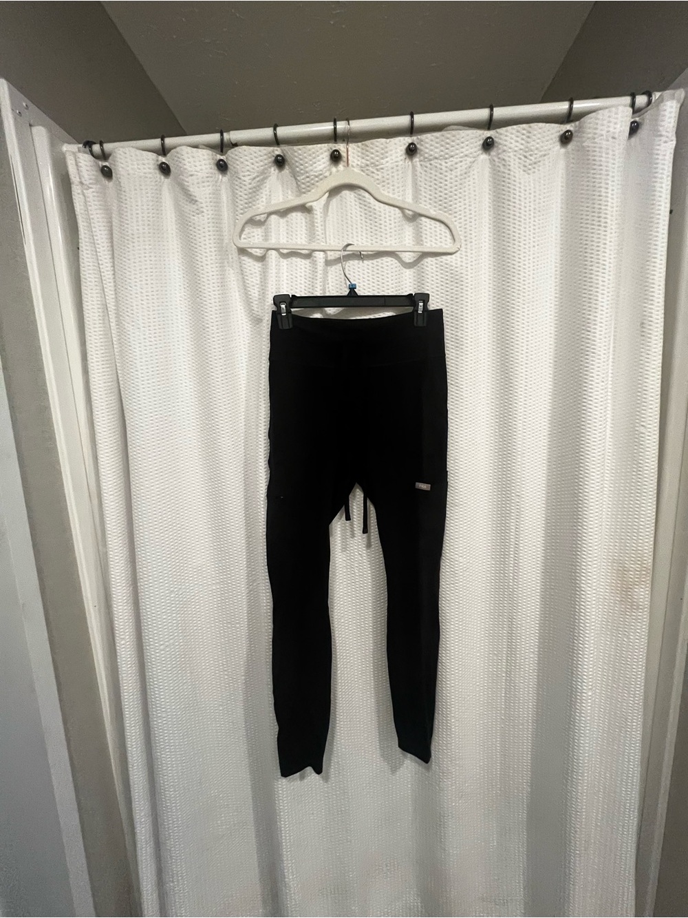 Figs Kids Black Leggings with Drawstring